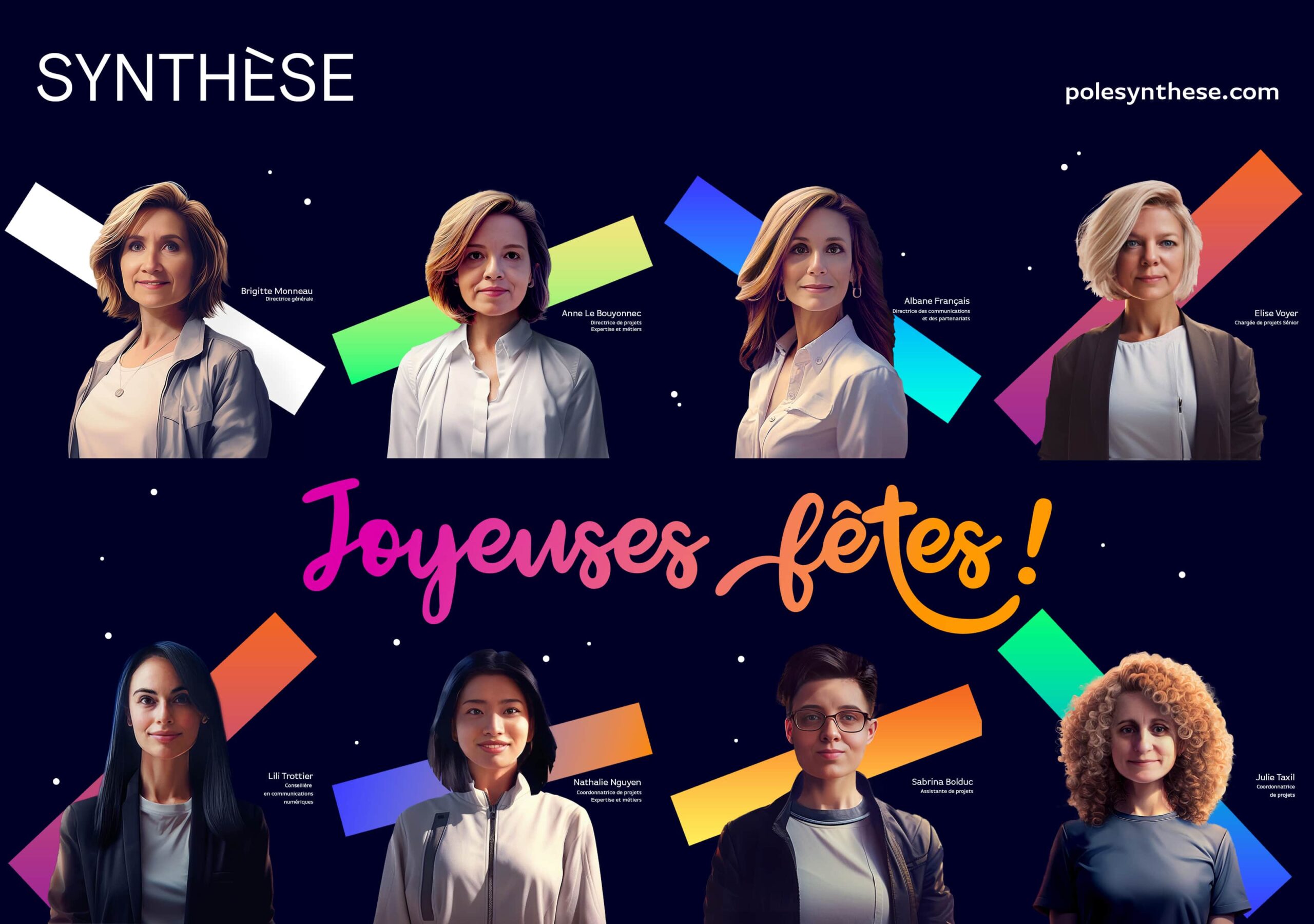 Carte Joyeuses fêtes de SYNTHÈSE Pole Image Québec