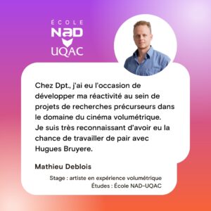 Témoignage étudiant de Mathieu Deblois